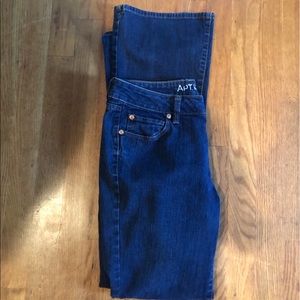 Apartment 9. low rise dark boot cut jeans